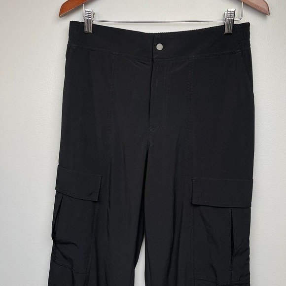 Athleta Wide Leg High Rise Pants Chelsea Black Utility Casual Outdoors 6 Pockets - Picture 3 of 6